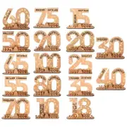 Stylish LED Lighted Birthday Wooden Number Sign Guest Book DIY Sign Art