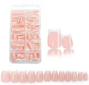 Pack of 120 French Press On Nails, French Press On Nails, Short Square, Square Full Cover Nail Tips for Gel Nails, Artificial Gel Nail Tips