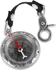 Abaodam Vintage Zinc Alloy Outdoor Compass Keychain with Dial Portable Keyring for Camping and Hiking Reliable Navigation Tool Easy Direction Reading