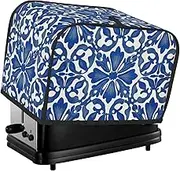 Blue And White Print 2 Slice Toaster Cover Fingerprint Bread Maker Protectors,Kitchen Small Appliance Dust Cover