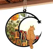 Cat Sun Catcher - Cute Cat Ornament Cat Room Decor | Animal Decorative Ornaments Home Wall Decor for Living Room Bedroom