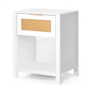 ALFORDSON Bedside Table 1 Drawer White