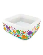 [Intex] Square Aquarium 1.59M Inflatable Kids Pool in Multi