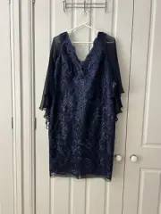 Anthea Crawford Midnight Dress Size 18 NEW with Tags