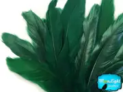 1/4 lb - Hunter Green Goose Satinettes Wholesale Loose Wing Feathers Craft Quill