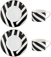 Mikasa Luxe Deco Geo Tea Cup Set, 200 ml Capacity (2 Pieces)
