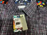 Robert Graham Polyester Geometric Plaid Multicolor Casual Shirt - Sz. L - NWT