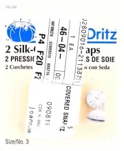 Dritz Silk Covered Snaps,White,2x,Joanns