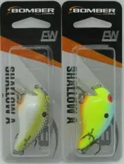 2 - Bomber Shallow A Crankbaits - 2" - 3/8 oz. - Foxy Shad & Oxbow Bream