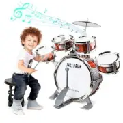Toy Drum Set for Kids Toddler Jazz Drum Kit with 5 Drums Percussion Musical