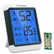 Digital Hygrometer Thermometer Jumbo Touchscreen Temperature Humidity Monitor AU