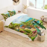 3D Parrot Peacock A2627 Bed Pillowcases Quilt Duvet Cover Set Queen King Amy