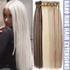 CLEARANCE Thick Nano Ring Remy Human Hair Extensions Rings Loop Bead White 100S