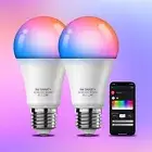 Smart Light Bulbs 2Pack, Color Changing Light Bulb Works w/Alexa Google Home,...