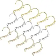 LIFKOME 15pcs DIY Ear Cuffs Non Piercing 6-Holes Ear Wraps Earrings Hooks DIY Earring Parts