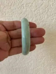 Stunning Light Green Natural Real Chinese Jade Bangle Wealth Good Luck Money