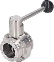 Sanitary Butterfly Clamp Valve with Silicone Washer Stainless Steel Clamp Butterfly Valve 51mm/2in Outer Diameter