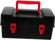 Vaguelly Portable Battling Top Storage Plastic Gyro Organizer Box Black Blocks Storage for Outdoor Toys