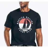 在飛比找iOPEN Mall優惠-Nautica【L】短袖T恤 黑色 SAILING ST16