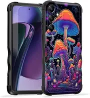 [EFGWSDER] for Galaxy A35 5G Case,[Dual Layer][10 FT Military Grade Drop Protection] [Non-Slip] Heavy Duty Shockproof Case for Samsung Galaxy A35 5G 6.6" 2024,Magic Mushrooms