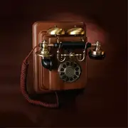 1912 wood metal wall hanging retro Antique phone Vintage corded telephone F013