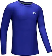 [G Gradual] Boys Youth Compression Shirt Long Sleeve Football Baseball Undershirt Quick Dry Sports Base Layer for Boy