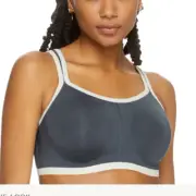 NWT Natori YOGI Underwire Sports Bra ASH NAVY/LINEN Gray 32D 32 D CONVERTIBLE