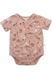Fox and Finch Armadillo Print Short Sleeve Bodysuit Baby Size 000
