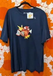 Uniqlo UT L NWT Tee T Shirt Tee Mens Navy Magikarp Pokemon Magma Cotton