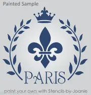 STENCIL Paris Wreath Fleur Crown Laurel Leaf Royal Vintage Cottage DIY Art Signs