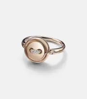 [Pomellato] Pomellato Pom Pom Dot 18k rose gold ring with turquoise and diamonds P 1/2 gold