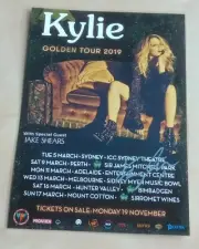 KYLIE MINOGUE - 2019 AUSTRALIA TOUR - SIGNED AUTOGRAPHED LAMINATED TOUR POSTER