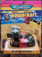 Micro Machines 1993 Hovercraft Remote Control Goodyear Black Version -Joescurios