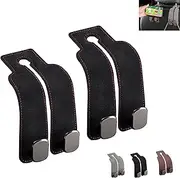 Car Seat Back Storage Hook, Double Hook Holder for Convenient Storage, Car Hooks for Headrest, Anti Slip Purse Hanger, Multifunctional Auto Organization Accessories for Bags, Purses, Phones(2#Black)