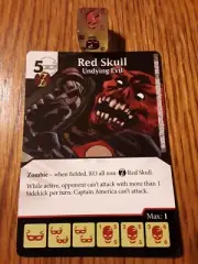 Dice Masters - Red Skull - Undying Evil - zombie Super Rare card with die