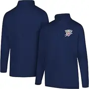 Ultra Game Men's NBA Quarter Zip Long Sleeve Pullover T-Shirt