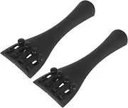 TOGEVAL 2pcs Cello Tailpiece Carbon Fiber String Board with Fine Tuners for Violin Enhances Sound Quality and Improves Tuning Accuracy Replacement Cello Parts