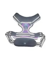 PoyPet Harness No Pull Adjustable For Dog Purple with Black Medium Handle Reflec