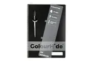 Colourhide PP Writing Notebook w Ruler A4 School Stationery 120-Pages Black