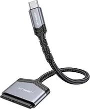 JSAUX SATA to USB C Cable, USBC 3.1 to 2.5” SATA III Hard Driver Adapter Aluminum Shell External Converter for SSD/HDD Data Transfer-Grey
