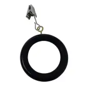 Premium 12 Pcs Wooden Curtain Rings Hooks Clips for Home Window Drapery Rod P...