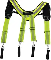[rockible] Tool Belt Suspender Heavy Duty Adjustable, Men Tool Hanging Work Belt Brace