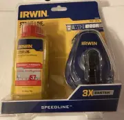 " NIP " Irwin Strait Line Red Marking Chalk & Wide Door Chalk Reel Tool Kit *L*