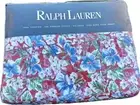 New Ralph Lauren Falmouth King Size Flat Sheet Ruffle Floral Blanket Bedding KS
