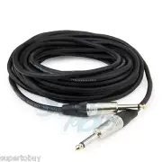 32ft(10M) - 1/4" to 1/4" Mono Jack - Instrument Cord Microphone Mic Patch Cable