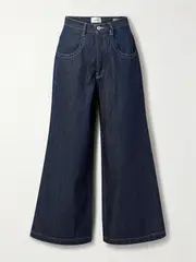 [FRAME] FRAME - + Net Sustain Skater High-rise Wide-leg Jeans - Dark denim - 23 23 Blue