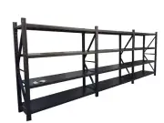Black 6M!! Garage Warehouse Metal Steel Storage Shelving Shelves Racking Racks