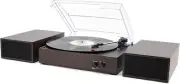 Elegant Wireless Vinyl Turntable with Auto-Stop & Stylish Speakers - Wood Finish