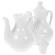 2 Pcs Spoons Ceramic Vinegar Pot Holder Sushi Sauce Container