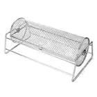 Stainless Steel BBQ Grill Basket Rotisserie Rolling Mesh Cage for Roasting9180